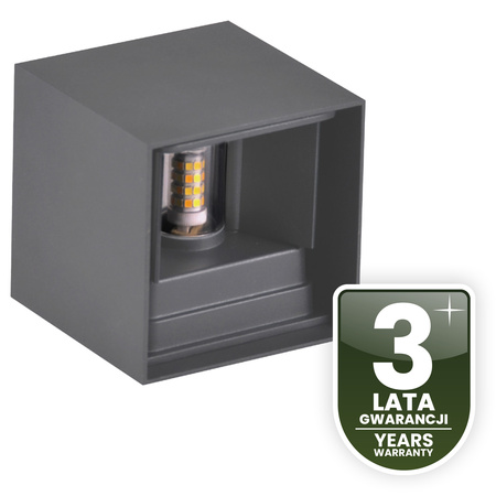 Wandleuchte Außen G9, Garten-Wandleuchte nach oben und unten verstellbar Graphit PYXIS LUMILED