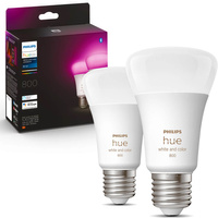 2PAK LED-Glühbirne E27 A60 6,5W CCT RGB PHILIPS HUE Weiß & COLOR Ambiente Bluetooth Zigbee