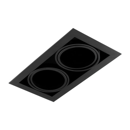 Unterputz-Halogen-Bewegliche Leuchte 2xGU10 ES111 Rechteckig Schwarz