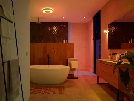 Plafond LED Xamento Deckenleuchte für Badezimmer Weiß 33.5W 38cm IP44 CCT RGB PHILIPS HUE Bluetooth