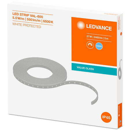 LED-Streifen 24V 27W 300LED Kalt IP65 5m Ledvance