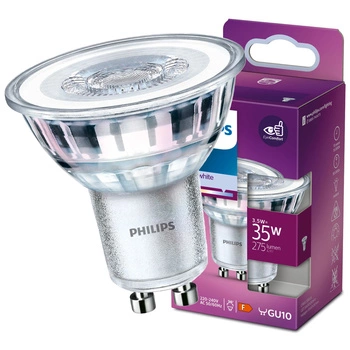 GU10 LED Leuchtmittel 3,5W = 35W 275lm 4000K Neutral 36° Strahler PHILIPS