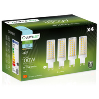 4x LED Kapseln G9, LED-Lampe 12W = 100W 1152lm 360° 6500K kalt LUMILED