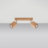 Deckenleuchte KEKE 2xGU10 Reflektor Halogen Leuchte 30cm Eiche SOLLUX