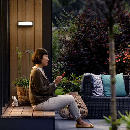 Garten LED-Wandleuchte STRATOSPHERE 3.8W 2700K Warm IP44 Anthrazit PHILIPS