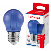 LED-Glühbirne E27 G45 4.5W = 40W Blauer Glühfaden TOSHIBA