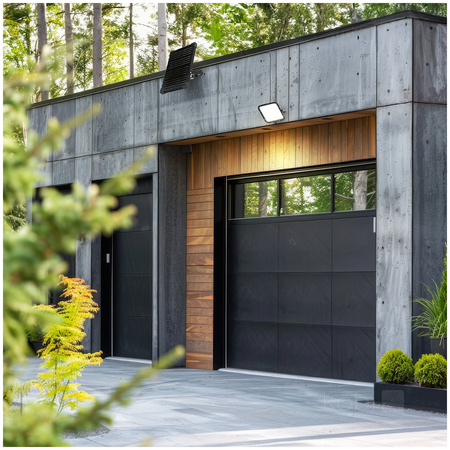 LED-Flutlicht Outdoor Solar Garten 30W 4800lm CCT 360° Solar mit Bewegungssensor IP65 Schwarz Mhcs Kobi