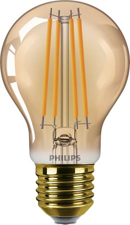 E27 A60 LED Lampen 3,1 W = 25 W, 250 lm, 1800 K, warmes Filament, bernsteinfarben, PHILIPS