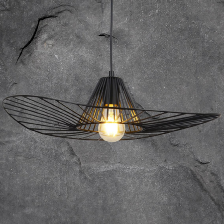 ABANO Deckenhängelampe 1xE27 Überhang Schwarz GOLDLUX (Polux)