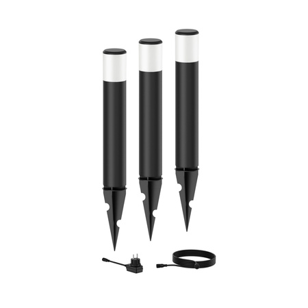 3er Set PHILIPS PUREX GardenLink LED-Wandleuchte für den Außenbereich 1,5W 24V 2700K IP44 Angetrieben