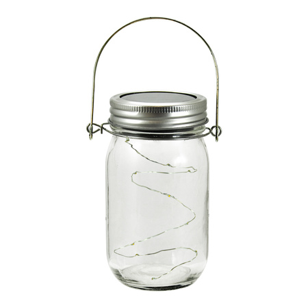 LED-Solar-Hängegartenlampe LATERNE JAR 3000K Glas GOLDLUX (Polux)