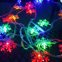 LED Schneeflocken Kette 20xLED 3m RGB Weihnachten LVT