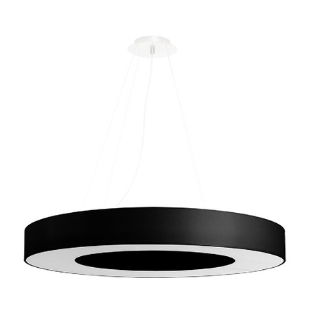 SATURNO SLIM LED-Pendelleuchte 6xE27 Kronleuchter 70cm Schwarz SOLLUX