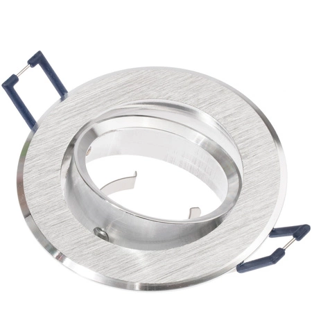 HALOGEN Einbaustrahler, IP44 Deckenstrahler Rund + LED GU10 6W Silber LUMILED