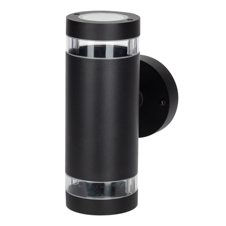 Wandleuchte Außenfassadenleuchte 12W GU10 Schwarz IP54 Rino Sanico Goldlux