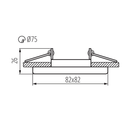 Deckeneinbauleuchte NESTA GU10/GU5.3 Square moving chrome matt KANLUX