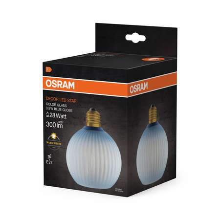 LED-Lampe E27 Sphere 3.5W 300lm 2700K Warm Dekorativ Blau Osram