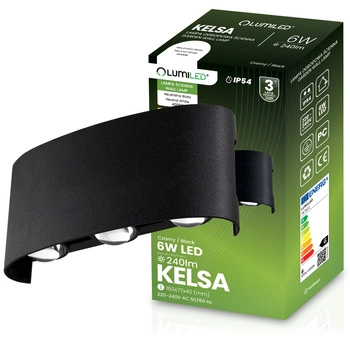 Wandleuchte Außen, Garten-Wandleuchte IP54 6W nach oben und unten KELSA LUMILED