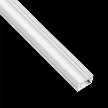 Anodisiertes Aluminium LED-Profil KM33 mit Klarglasabdeckung und Endkappen, 1m Silber LUMILED