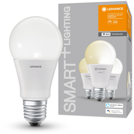3x LED Lampen E27 A75 14W 1521lm 2700K Warm LEDVANCE SMART+ WiFi Dimmbar