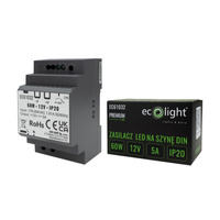 LED-Hutschienen-Netzteil Premium Line 12V 60W Ecolight