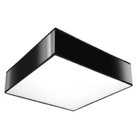 Anbauleuchte HORUS 2xE27 Deckenaufbauleuchten Square 35cm Modern Schwarz-Weiss SOLLUX