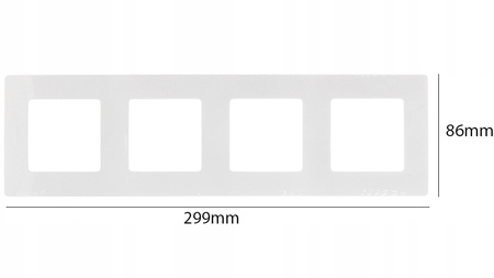 Vierfachrahmen für Lichtschalter und Steckdosen weiß LEGRAND NILOE