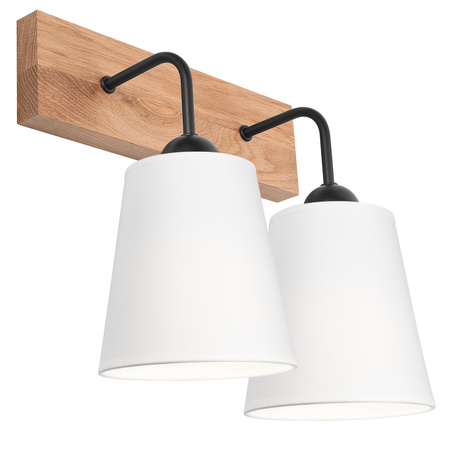 Wandleuchte LULA 2xE27 Weißeiche KM-2.200 Lamkur