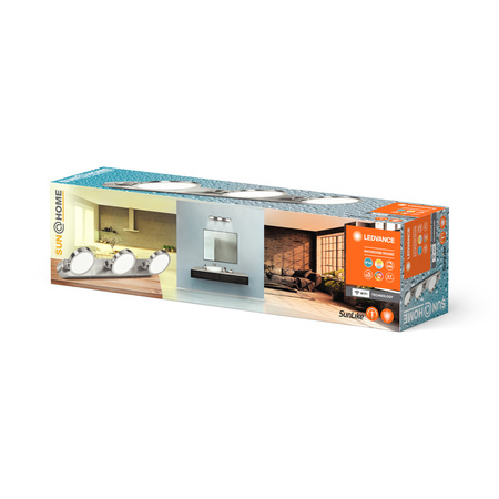 Wandmontierte LED-Deckenleuchte für Badezimmer 20W 700lm CCT 45cm IP44 Dimmbar Silber SMART+ WiFi Sun@Home Ledvance