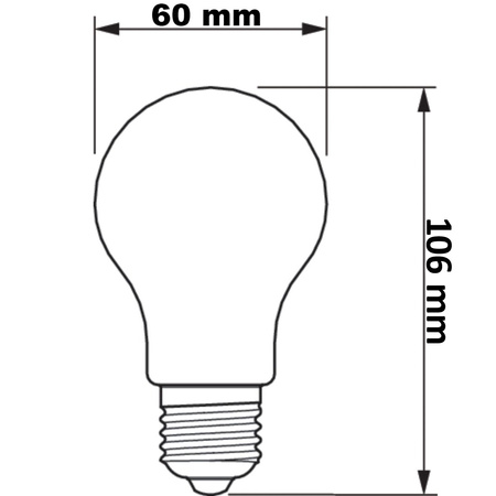 Set mit 6x LED Lampen E27 A60 7W = 60W 806lm 2700K Warmfilament PHILIPS