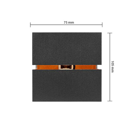 Wandsteckdose Aufbaulampe G9 Schwarz Gold Costa Masterled