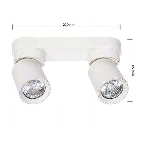 TIMO Decken-/Wandleuchte Wandleuchte Reflektor bewegliche Halogenleuchte 2 xGU10 weißes LVT