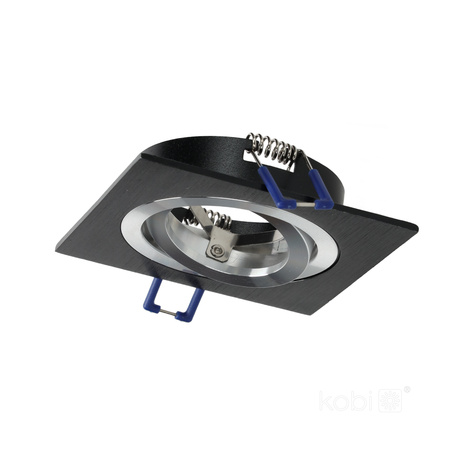 Flush Mount GU10 Halogen Einbaustrahler Mesh Schwarz Quadratisch Kobi