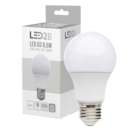 LED-Lampe E27 Ball 9W 806lm 4000K Neutral 240° LED2B Kobi