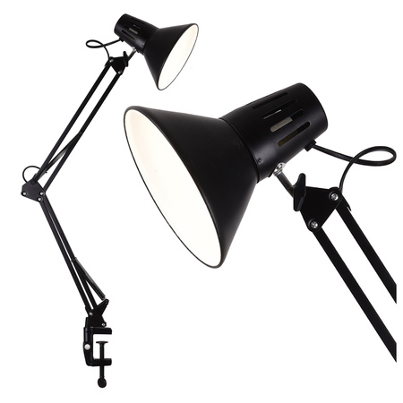 Schreibtischlampe E27 Schwarz Arbeiter Sanico Goldlux