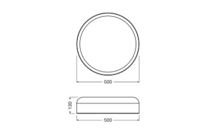 Plafond LED-Anbau-Deckenleuchte 28W 1150lm 3000K Warm Brown 50cm Dekor Ledvance