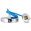 Pendelleuchte Leuchte E27 Chromschirm mit blauem Kabel Hängend VT-7338 V-TAC