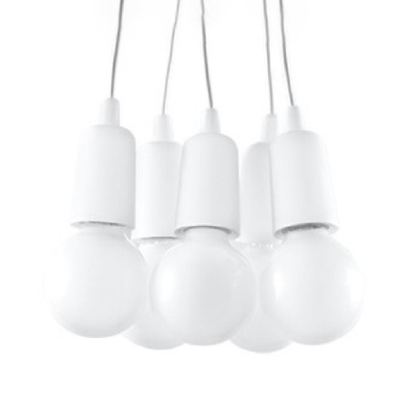 DIEGO LED-Pendelleuchte 5xE27 Ausleger Weiß SOLLUX