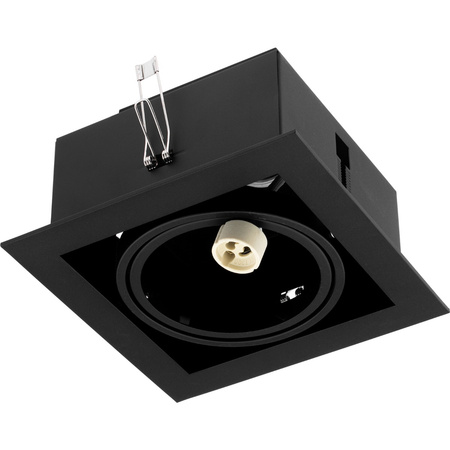 Einbaustrahler GU10, ES111 Einbauspot HALOGEN Quadrat beweglich Schwarz CANIS LUMILED