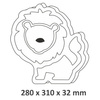 Dekorative Nachtlampe aus Holz LION LED warme GOLDLUX (Polux) Lampe für Kinder