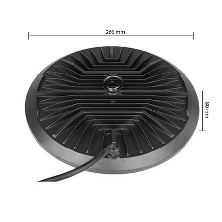 LED High Bay Industrie Pendelleuchte 100W 11000lm 4500K Neutral 90° Schwarz Weiß IP65 Dsp Masterled