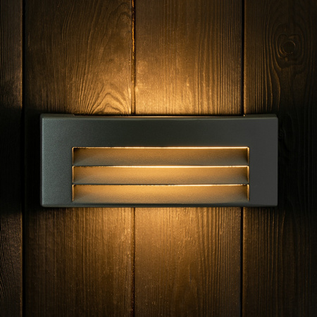 Gartenwandleuchte Elevation Außenleuchte E27 Dunkelgrau IP54