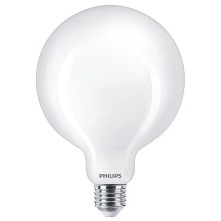 Globe E27 G120 LED Lampen 8,5 W = 75 W, 1055 lm, 2700 K, warmes Filament, milchig, PHILIPS