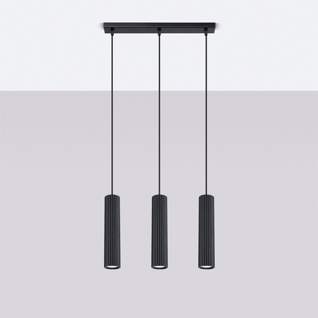 Decke Hängelampe Tuba Spot 3x GU10 Schwarz Carbon Deep Space SL.1575 Sollux