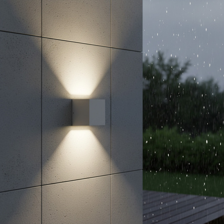 Garten-Wandleuchte mit LED 1x GU10 BOSTON GOLDLUX (Polux) ALUMINIUM Weiß