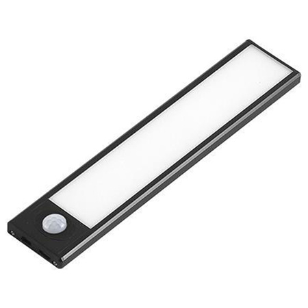 LED-Unterschrankleuchte Möbelleiste 1W 4500K 20cm mit Bewegungsmelder Schwarz