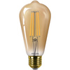Edison LED Lampen E27 ST64 5,8 W = 50 W, 640 lm, 2200 K, warmes Filament, bernsteinfarben, PHILIPS, dimmbar