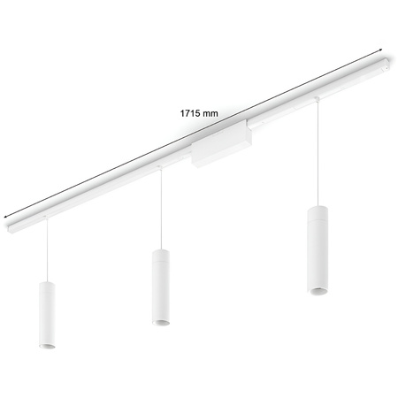 Perifo Lighting Rail Kit 1.5m + 3x LED Pendelleuchte 15.6W CCT RGB Philips HUE Bluetooth Weiß