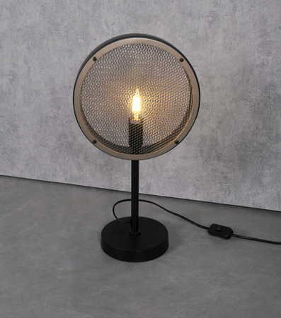 ARETE E14 Schwarz-Goldene Tischleuchte GOLDLUX (Polux)