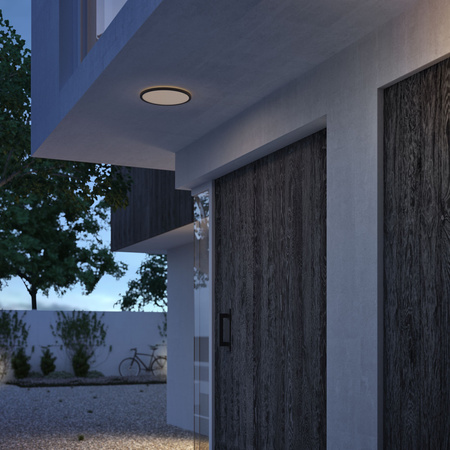 Garten LED Deckenleuchten für den Außenbereich SUPERSLIM CL550 15W 2700K IP44 Runde Deckenleuchte Schwarz und Weiß PHILIPS